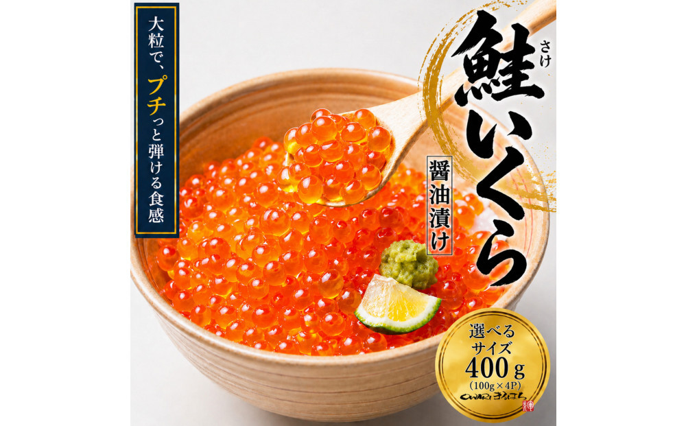 いくら 醤油漬け 400g(100g×4P) アメリカ 鮭の卵 化粧箱入 尾張まるはち | いくら イクラ いくら醤油漬け 鮭卵 醤油漬け 高級 グルメ 人気 おすすめ 海鮮 魚卵 送料無料