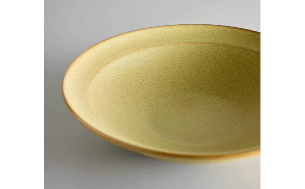 Tableware Shallow Bowl Rimペアセット18cm 鶯