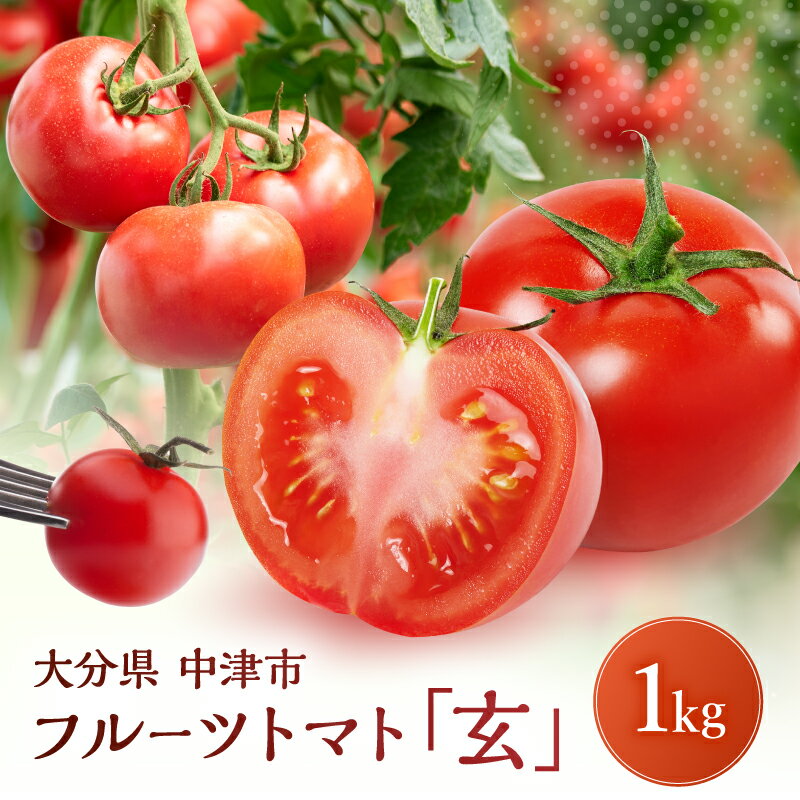 【ふるさと納税】【期間限定】フルーツトマト 玄 1kg×1箱 | ミニトマト ぷちとまと プチトマト フルティカ ミディトマト 国産 大分県中津産 九州野菜 大分県 中津市