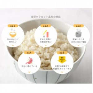 【毎月定期便】金芽ロウカット玄米4kg(2kg×2袋)ふっくら柔らかい美味しさ!全4回【4076257】