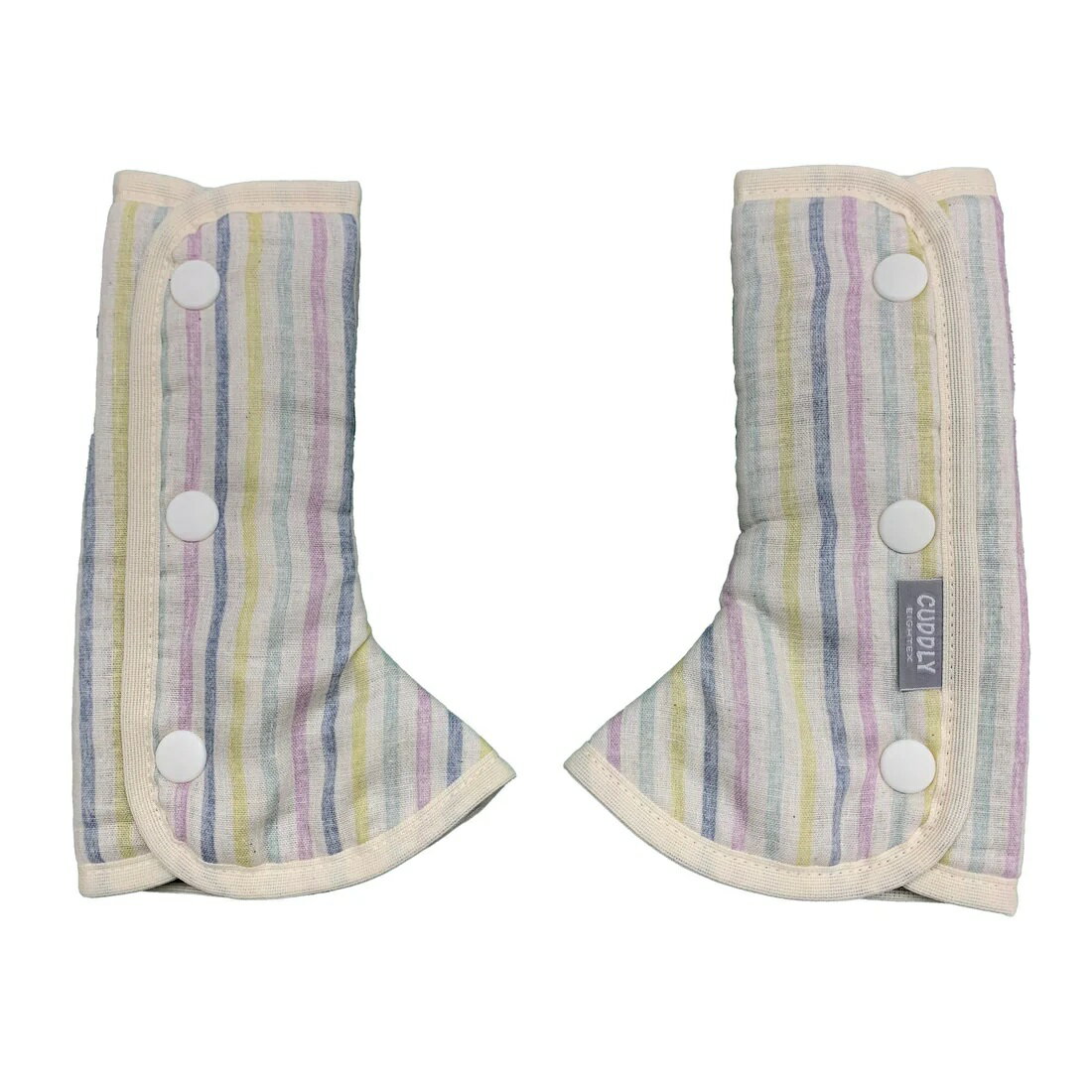 【ふるさと納税】カドリー ショルダー＆コーナーカバー（スリムタイプ）（マルチストライプ） よだれカバー ベビー用品 吸水 速乾 ガーゼ ナイロン カバー 抱っこひも ショルダーベルト 赤ちゃん ベビー 74-G