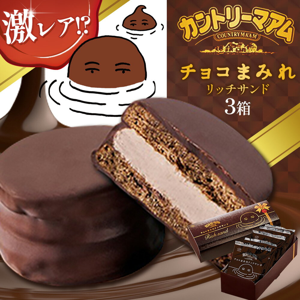 【ふるさと納税】不二家 チョコまみれ リッチサンド カントリーマアム 3箱 15個 (株)不二家 《9月中旬-3月上旬頃出荷》栃木県 野木町 fujiya ふじや ペコちゃん 菓子 おやつ おかし 個包装 贈り物 ギフト チョコまみれリッチサンド 限定品 限定 お菓子 チョコ