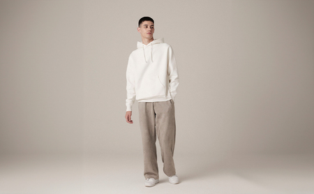 パーカー アンユースレス スニットパーカー 服 洋服 ファッション 耐久性 上品 コーマ糸 無撚糸コットン 洗濯可能 墨田区 東京都 ネイビー/M規