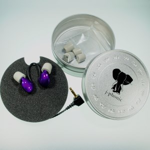 j-phonic K2（mx）カラー：パープル プロ用フルレンジ・イヤフォンの音楽鑑賞用モデル