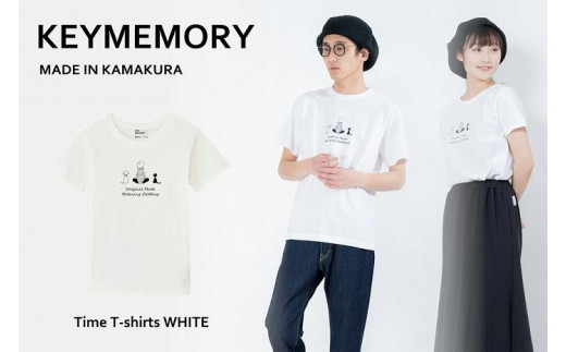《2》【KEYMEMORY鎌倉】TIMEイラストTシャツWHITE