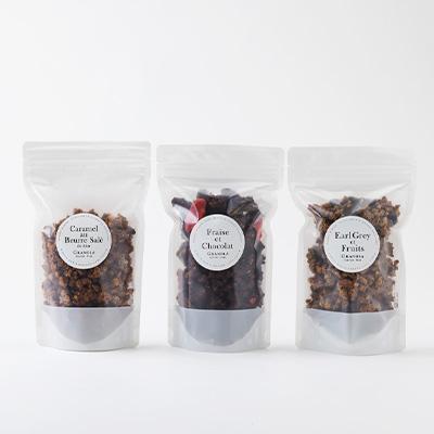 ふるさと納税 上郡町 グラノーラ3種セット・200g×3 グルテンフリー(アールグレイ・塩キャラメル・苺&チョコ) |  | 02