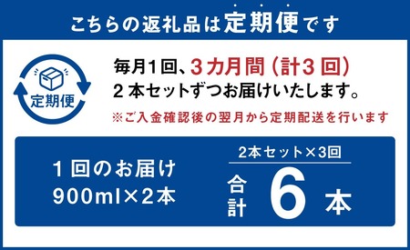 定期便 3回 宮崎焼酎  芋焼酎 明月？ないな 900ml×2本 セット 合計6本 芋 お酒 瓶 宮崎県産 九州産 霧島山のめぐみめぐる えびの市 送料無料