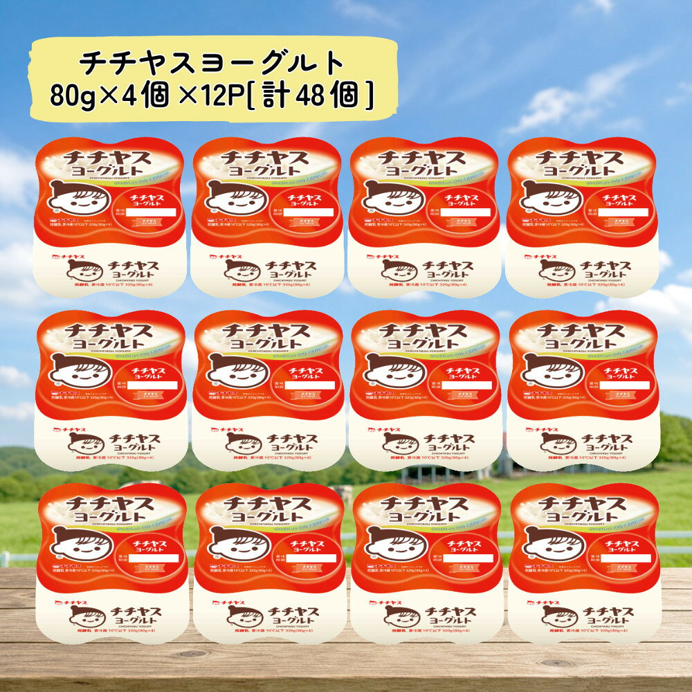 【ふるさと納税】チチヤスヨーグルト80g×4個×12P