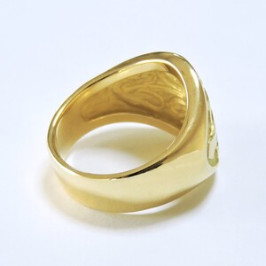 メンズ リング クロス 十字架 ダイヤモンド k18 イエローゴールド m-drk618bok