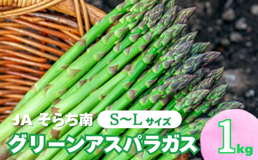 【先行予約】春一番！JAそらち南の味覚「グリーンアスパラガス」S〜L 1kg前後