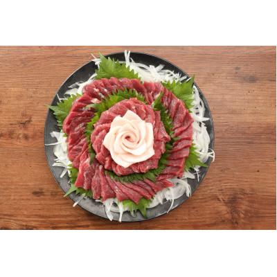 ふるさと納税 山鹿市 【毎月定期便】熊本の味「桜」純国産赤身馬刺しスライスセット約350g　タレ付き全6回