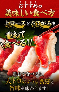 馬刺し 国産 上ロース馬刺しセット 合計400g 50g小分け《7月中旬-9月末頃出荷》 たてがみ コーネ ブロック 国産 熊本肥育 冷凍 生食用 肉 馬ロース 絶品 牛肉よりヘルシー 馬肉 熊本県津