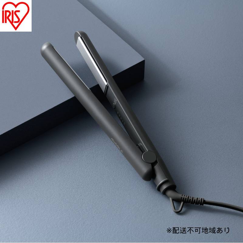 【ふるさと納税】ストレートアイロン HIR-MS102-H ダークグレー ヘアアイロン ストレート 軽量 ストレートアイロン コンパクト 海外対応 セラミックコーティング ヘアーアイロン 5段階温度調節 スリム ヘアケア プレゼント ギフト MiCORA ミコラ アイリスオーヤマ