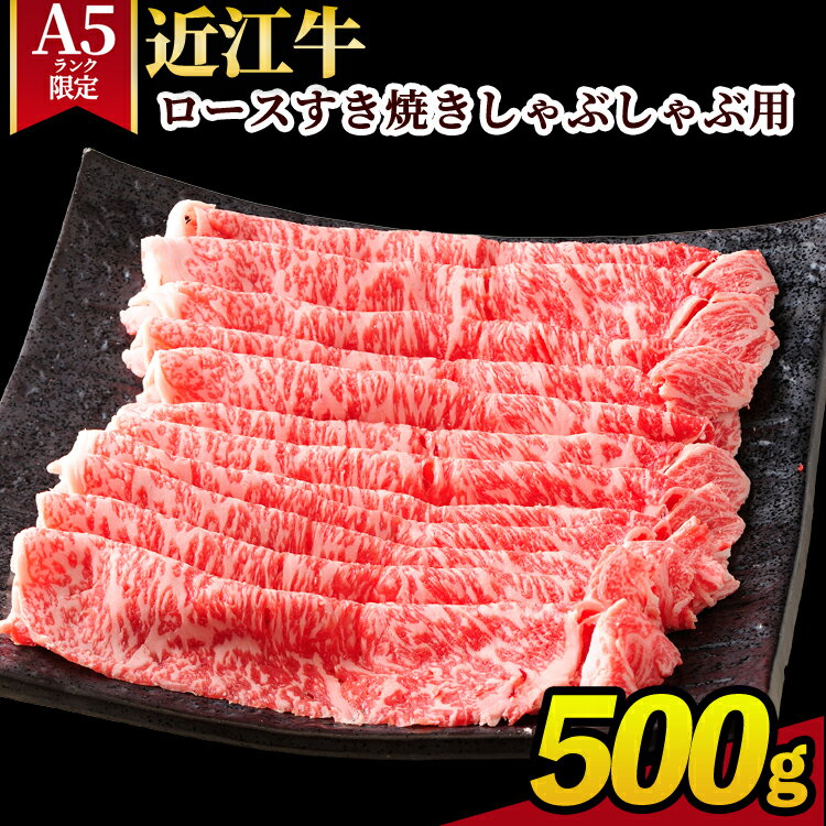 【ふるさと納税】肉 牛肉 近江牛 A5ランク限定 ロース 500g すき焼き しゃぶしゃぶ