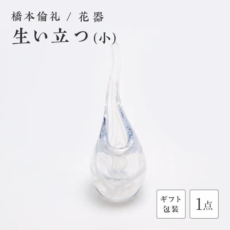 【ギフト用】花器「生い立つ」（小）＜ガラス作家 橋本倫礼＞ F6L-1244