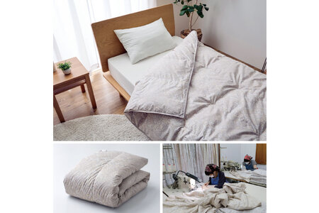 【夏用】高級 軽量 高品質 羽毛布団 セミダブル 肌掛け