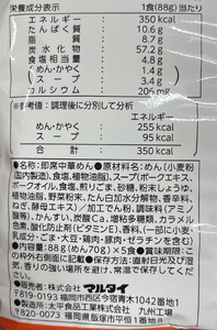 元祖長浜屋協力　豚骨ラーメン20食セット（５食×4袋）（川崎町） MRG040