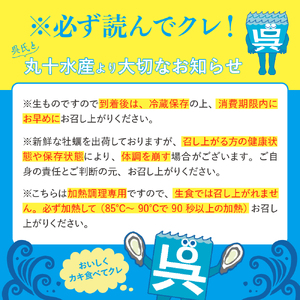 【先行受付】【2025年12月より発送】丸十水産 広島ブランド牡蠣 殻付き かき小町 約6kg (30～42個) ku003-008-25