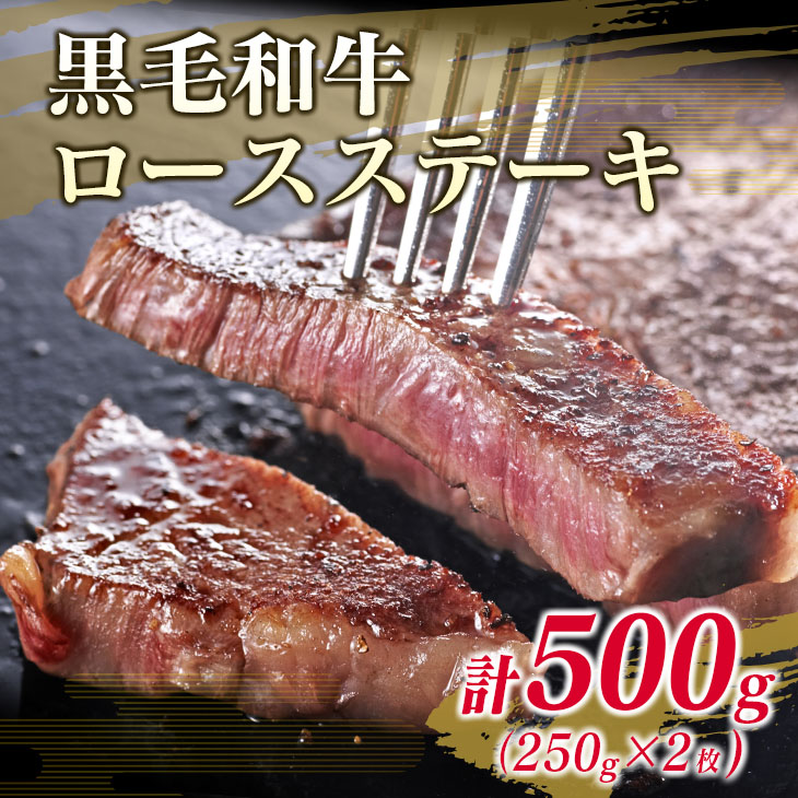 D86-23_数量限定 黒毛和牛 ロースステーキ 250g×2枚 豚 ハンバーグ 100g×4個 合計900g 肉 牛 牛肉 国産 人気 おかず ステーキ ロース 焼肉 食品 送料無料_イメージ2
