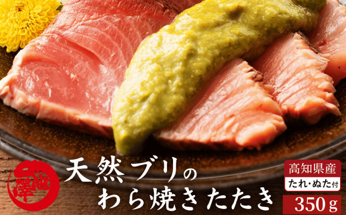 
            高知県産 天然ブリ 藁焼きたたき 室戸春ブリ 葉ニンニクのぬた 約350g 【池澤鮮魚オンラインショップ】 [ATBE009]
          