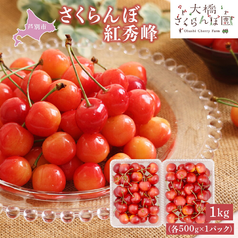 【ふるさと納税】【 先行受付 】さくらんぼ 紅秀峰 1kg (500g×2パック) チェリー フルーツ 果物 旬のフルーツ 旬の果物 くだもの 北海道 芦別市　お届け：2027年7月上旬～下旬頃