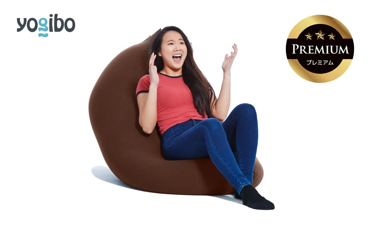 Yogibo Lite Premium ライトグレー│送料無料 全国配送離島含 ビーズクッション カバー 洗える（ヨギボー ライト プレミアム）