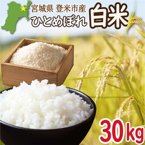 ＜先行予約！2025年9月末より順次発送予定＞≪令和7年産・新米≫ 宮城県登米市産 ひとめぼれ 30kg 精米 お米 おこめ 米 コメ 白米 ご飯 ごはん おにぎり お弁当 ブランド米【有限会社伊豆沼農産】tm407