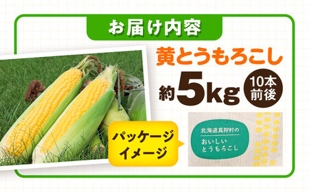 【2026年8月下旬以降順次発送】 とうもろこし（黄）5kg  |  とうもろこし とうきび トウモロコシ コーン 野菜 やさい 北海道 産地直送 |  道の駅 真狩フラワーセンター[BPAM020]
