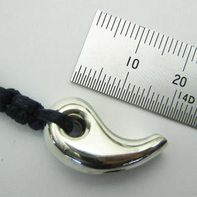 ふるさと納税 館山市 勾玉銀の笛　天然石ビーズ付き　大きめサイズ(約23mm) |  | 02