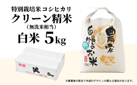 【先行予約】【令和8年産 新米】ワルツ農場のコシヒカリ クリーン精米 5kg 特別栽培米【納得の美味しさ】減農薬 有機肥料使用 / お米 ご飯 白米 発送直前 精米 つや 艶 甘味 旨み 北陸 あわら