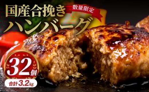 国産合挽きハンバーグ32個_M132-018_02