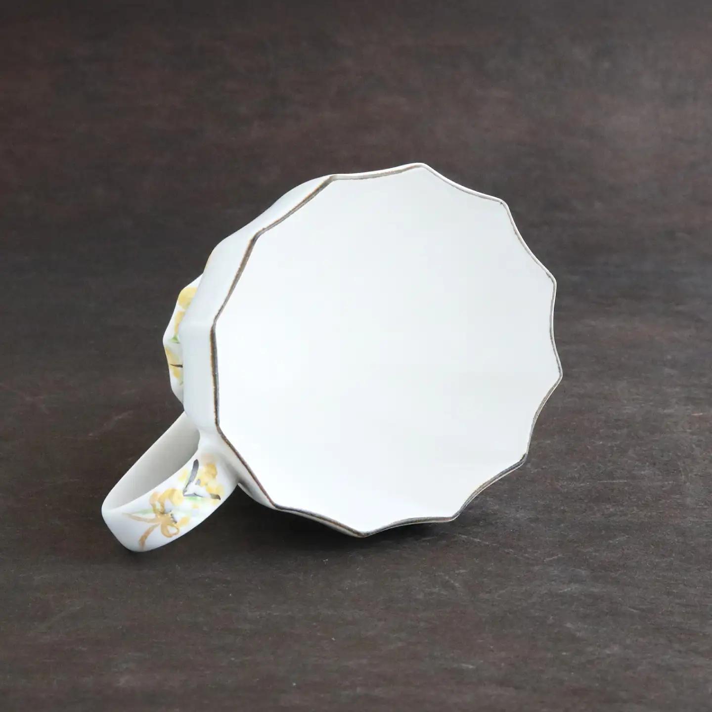 【美濃焼】koyomiお花マグカップ 3月 ミモザ【buzan 武山窯】食器 コーヒーカップ ティーカップ [MBA015]