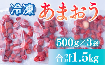 福岡産冷凍あまおう500g×3袋 AX029