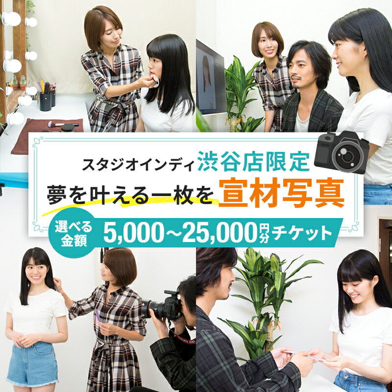 【ふるさと納税】 【金額が選べる】【スタジオインディ渋谷店限定】宣材写真チケット 東京都 渋谷区 写真 スタジオ 宣材写真 プロ 写真撮影 芸能活動 オーディション写真 チケット 送料無料