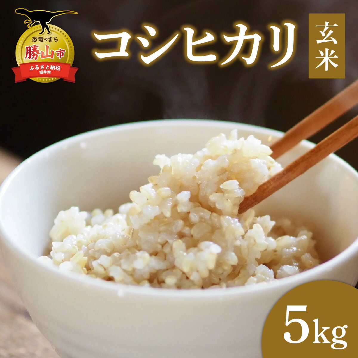 【ふるさと納税】【令和7年産 新米】【勝山市産】田中さんちのコシヒカリ 玄米 5kg / お米 米 ご飯 ブランド米 こしひかり 玄米 白米 国産 北陸 福井県産 勝山市