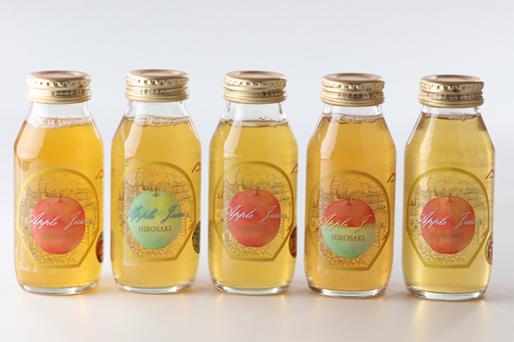 ストレートりんごジュース 旬の3品種 180ml×5本セット 青森県弘前市産りんご果汁100％