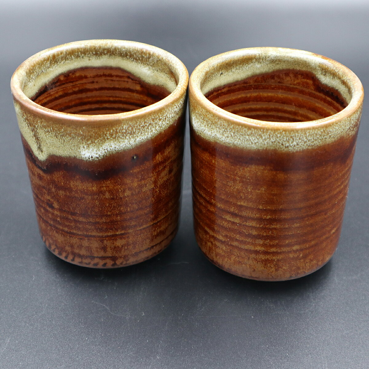 【ふるさと納税】湯呑 湯呑み 茶碗 飴色 2個 セット 陶器 焼火窯