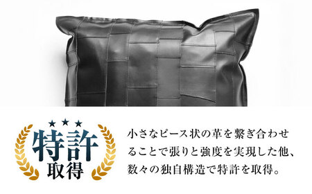 レザー クッション tunagu 60 [AOBI006] 座布団 日本製 クッション ブラック