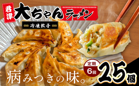 【定期便 6回】 冷凍餃子 5人前 25個 | 餃子 冷凍 餃子 惣菜 冷凍 食品 定期 定期便 6回 大ちゃんラーメン 君津 きみつ 千葉県