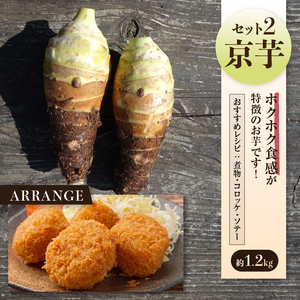 山梨県上野原市産 厳選３種の芋（里芋・京芋・海老芋）セット 各約1.2kg×3種