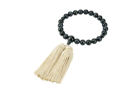 ひいらぎのお念珠【望月（青虎目石×黄白）】