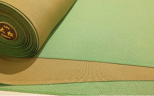 伝統工芸【江戸小紋】着尺　鮫小紋（中鮫・グリーン系）【大松染工場】[№5619-0693]