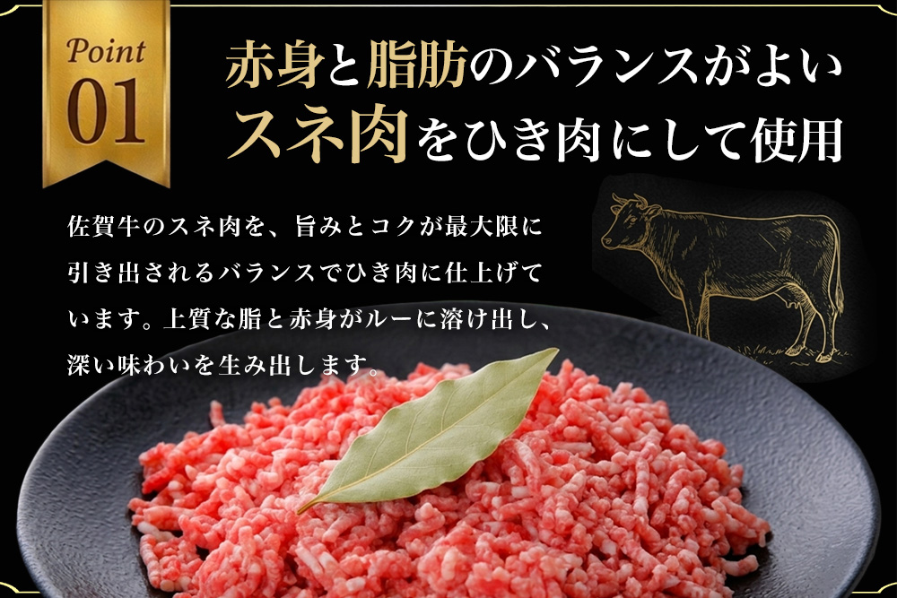 佐賀牛スパイスカレー180g×10個【佐賀牛たっぷり 赤身と脂肪のバランスがよいスネをひき肉使用 トマトベース8種のスパイス ルーに佐賀牛の旨味】K084003