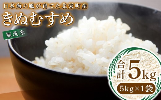【数量限定】日本海の風が育てた北栄町産きぬむすめ 無洗米 5kg