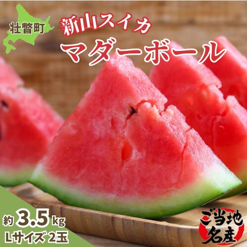 【ふるさと納税】＜2026年8月上旬よりお届け＞北海道壮瞥産　新山すいか 小玉すいか（マダーボール）Lサイズ2玉 スイカ　ふるさと納税 人気 おすすめ ランキング スイカ すいか 西瓜 マダーボール 甘い 小玉 北海道 壮瞥町 送料無料 SBTN002