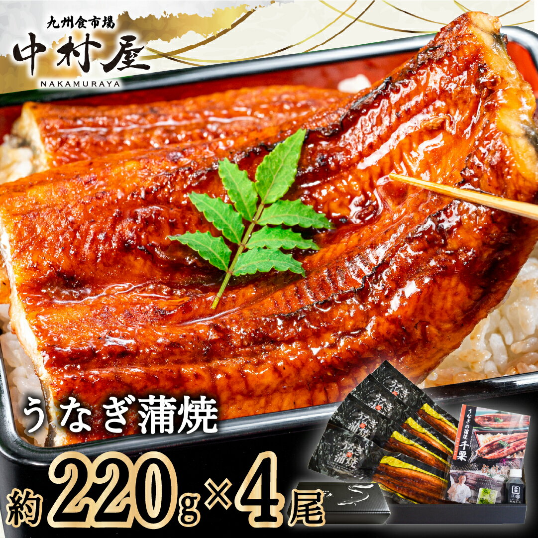 【ふるさと納税】伝統酵母　うなぎの蒲焼　千栗　220g×4(FM070)