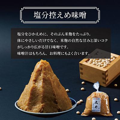 ふるさと納税 茅野市 信州味噌の丸井伊藤商店人気NO.1　塩分控えめ味噌(粒)【1kg】 |  | 01