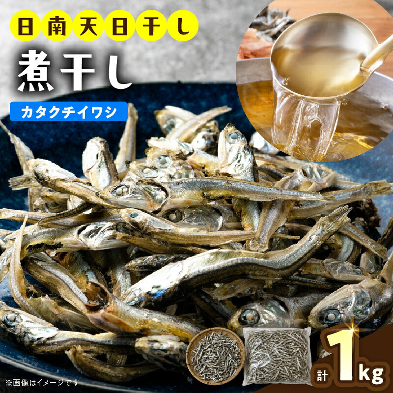 【ふるさと納税】煮干し カタクチイワシ 1kg 国産 食品 加工品 魚 魚介 海産物 いわし 国内産 いりこ 厳選 出汁 おやつ おつまみ 手軽 便利 カルシウム 味噌汁 うどん 鍋 サラダ 冷奴 料理 トッピング 冷蔵 おすすめ ギフト プレゼント 贈り物 宮崎県 日南市 送料無料
