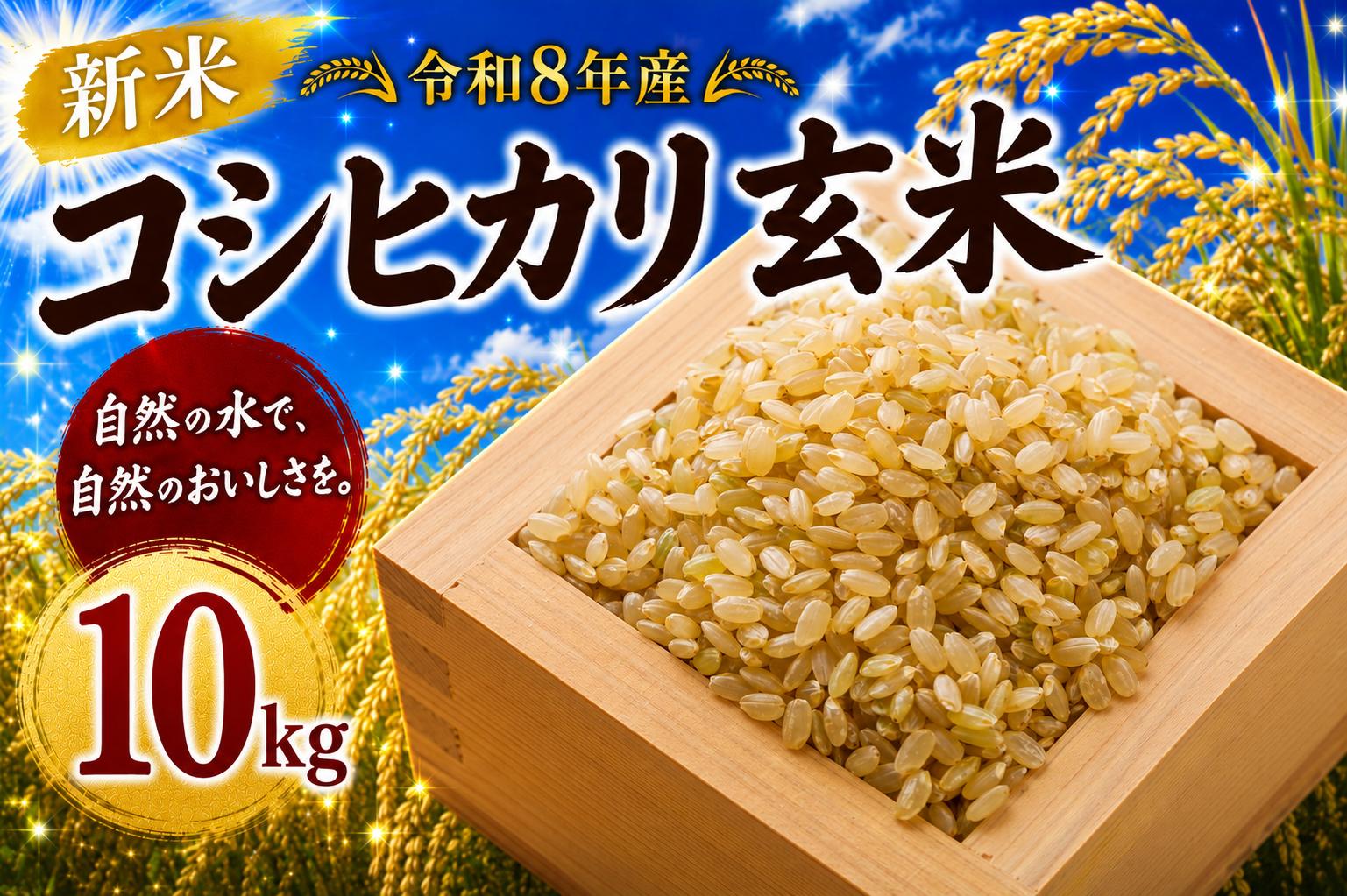 
                  令和8年産 玄米 コシヒカリ 10kg 新米 米 お米 数量限定 ご飯 ごはん コメ 白米 ライス げんまい こしひかり 先行予約 2026年産 R8産 玄米10kg 玄米10キロ 米10kg 10キロ 銘柄米 茨城県 筑西市新生活 応援 kome okome 茨城県産 国産 産地直送 ※ 関東 茨城 筑西
                