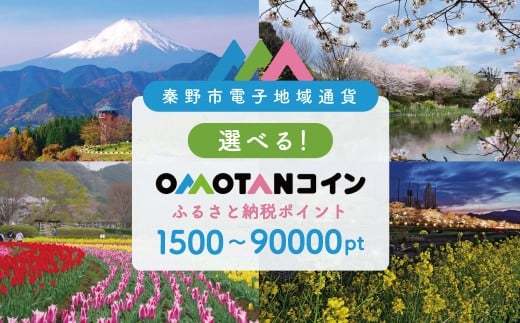 【神奈川県秦野市】OMOTANコインふるさと納税ポイント3000pt